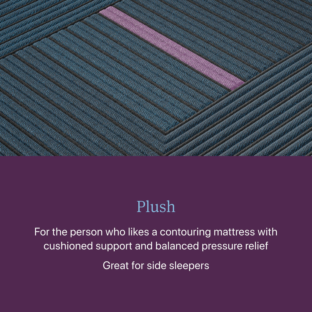 Closeup image of the Plush World Class Quilted Hybrid mattress