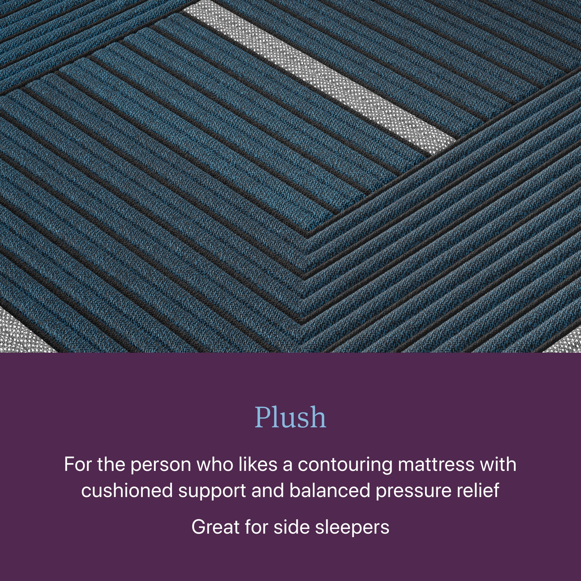 Closeup image of the Plush World Class Quilted Hybrid mattress