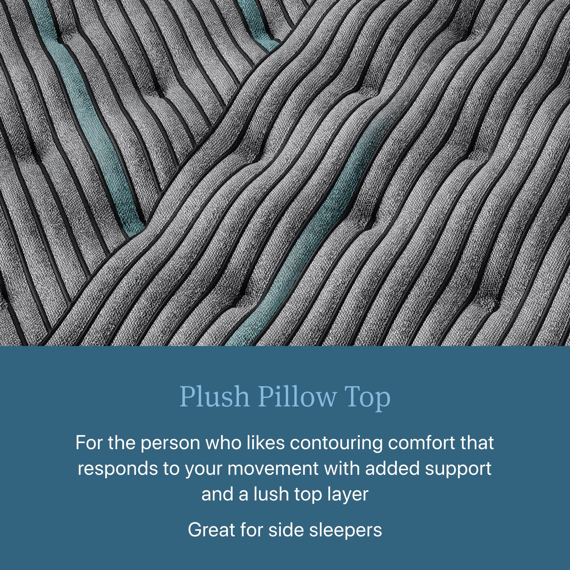 Closeup image of the Level Two Plush Pillow Top Beautyrest Innerspring Mattress