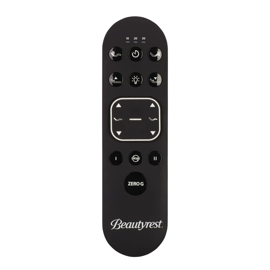 The remote control for the Beautyrest Black Luxury Base